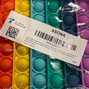 ASONA Bubble Fidget Toy with Push Bubble Silicone Sensory Popper Pack of 3